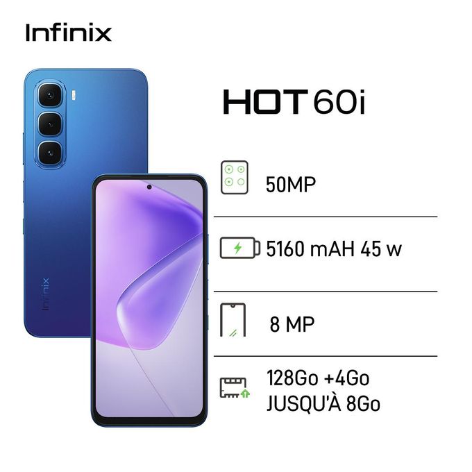 INFINIX HOT 60i - 128Go + 4Go