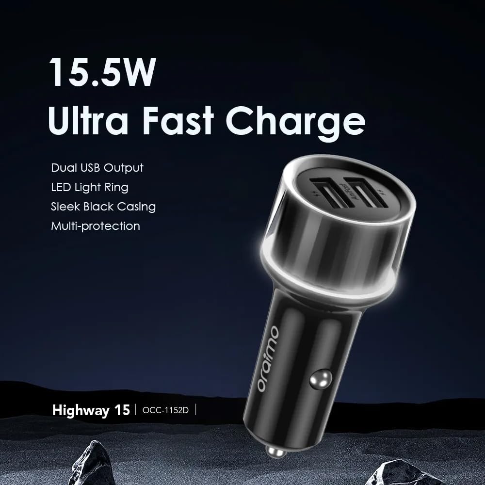 Car Charger Oraimo OCC-1152D Black